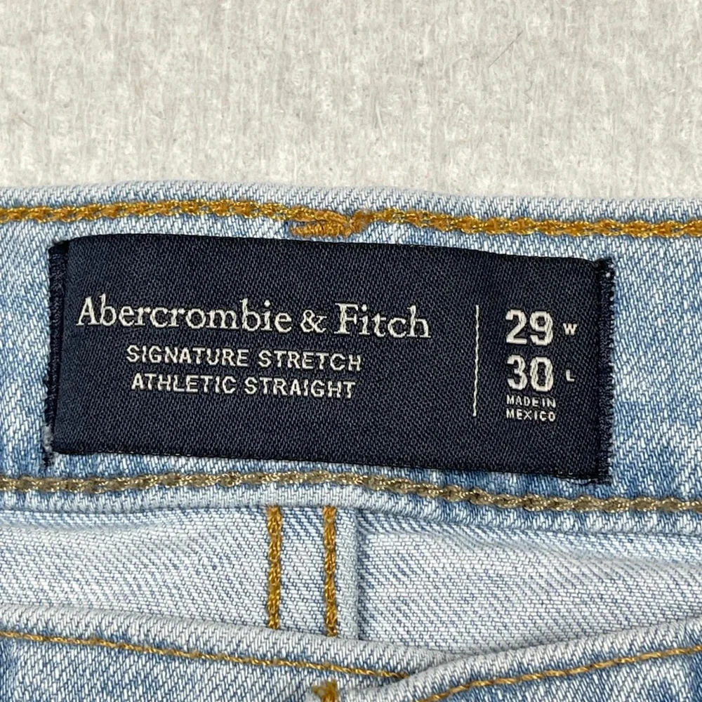 Abercrombie & Fitch Jeans Mens 29x30 (Fit 29x28) Blue Athletic Straight Denim